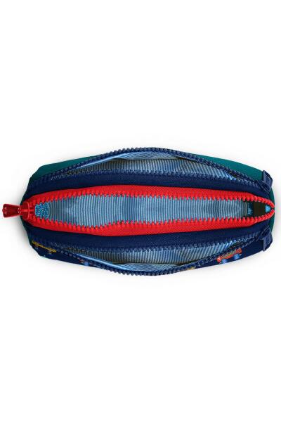 Coral High Kids Lacivert Çivit Robot Desenli Üç Bölmeli Kalem Çantası 22324 - 4