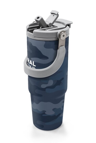 Coral High Kamuflaj Desenli Pipetli ve Direkt İçim Çelik Termos 900 ml 38742 - 2