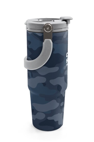 Coral High Kamuflaj Desenli Pipetli ve Direkt İçim Çelik Termos 900 ml 38742 - 6