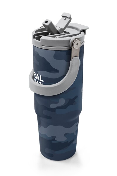 Coral High Kamuflaj Desenli Pipetli ve Direkt İçim Çelik Termos 900 ml 38742 - 2