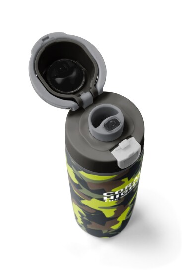 Coral High Kamuflaj Yıldız Desenli Pipetli ve Direkt İçim Çelik Termos 800 ml 38576 - 7