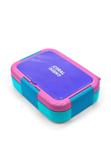 Coral High Kids Açık Pembe Lavanta Desenli Paslanmaz Çelik Beslenme Kabı 39354 - 2