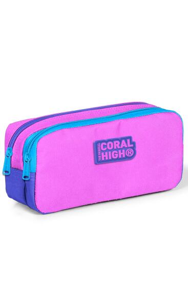 Coral High Kids Açık Pembe Lavanta İki Bölmeli Kalem Çantası 22189 - CORAL HIGH KIDS