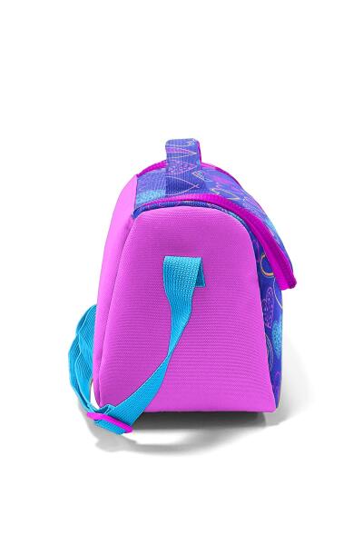 Coral High Kids Açık Pembe Lavanta Kalp Desenli Beslenme Çantası 11818 - 2