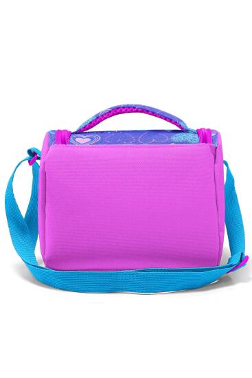 Coral High Kids Açık Pembe Lavanta Kalp Desenli Beslenme Çantası 11818 - 3