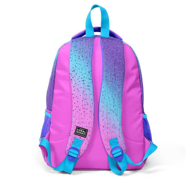 Coral High Kids Açık Pembe Mavi Kaplumbağa Desenli 3’lü Okul Çanta Seti SET0123497 - 5