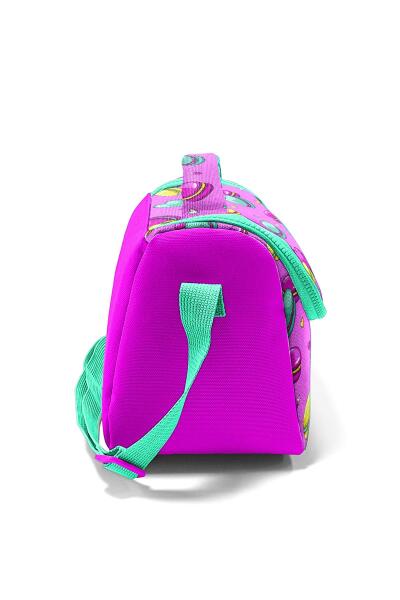 Coral High Kids Açık Pembe Su Yeşili Makaron Desenli Thermo Beslenme Çantası 11701 - 2