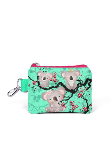 Coral High Kids Su Yeşilİ Neon Mercan Koala Desenli Bozuk Para Çantası 21813 