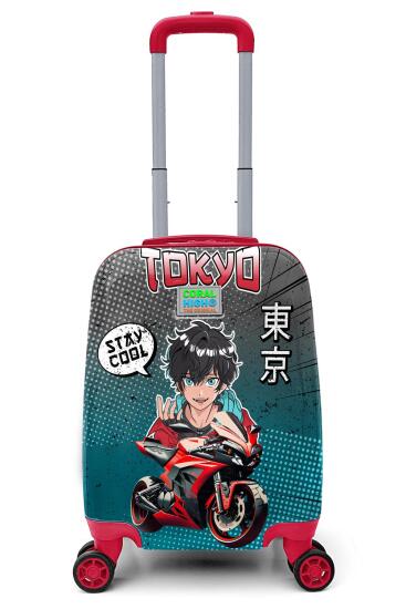 Coral High Kids Anime Motorsiklet Desenli Çocuk Valizi 16782 - Coral High