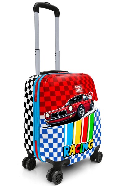 Coral High Kids Araba Desenli Çocuk Valizi 16699 - 6