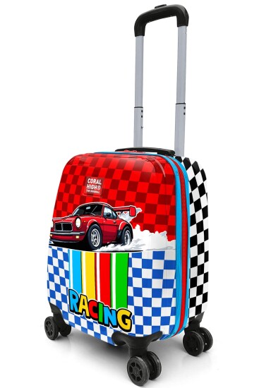 Coral High Kids Araba Desenli Çocuk Valizi 16699 - 2