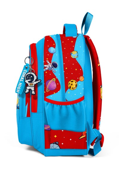 Coral High Kids Astronot Uzay Desenli Üç Bölmeli Okul Sırt Çantası 33245 - 5