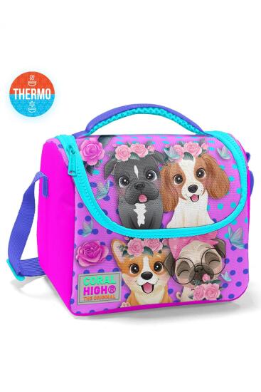 Coral High Kids Pembe Köpek Desenli Thermo Beslenme Çantası 11750 - CORAL HIGH