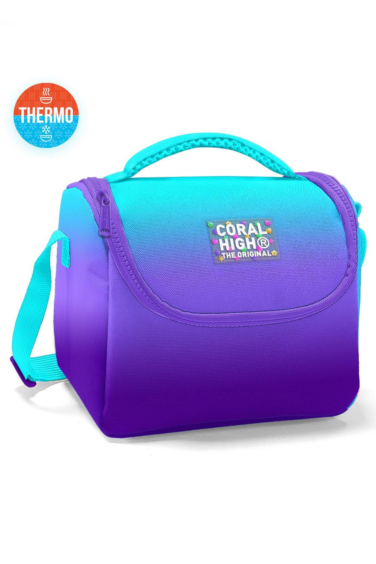 Coral High Kids Turkuaz Mor Renk Geçiş Thermo Beslenme Çantası 11763