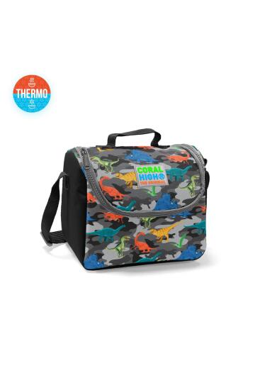 Coral High KIDS Gri Dinozor Beslenme Çanta 22865 - Coral High KIDS