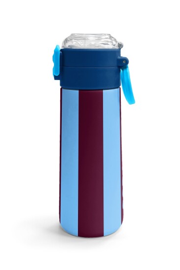 Coral High Kids Bordo Mavi Taraftar Desenli Pipetli ve Direkt İçim Çelik Termos 500 ml 31788 - 3