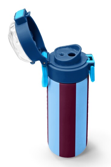 Coral High Kids Bordo Mavi Taraftar Desenli Pipetli ve Direkt İçim Çelik Termos 500 ml 31788 - 6