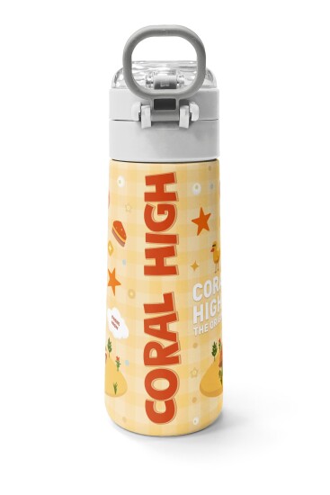 Coral High Kids Kapibara Desenli Pipetli ve Direkt İçim Çelik Termos 500 ml 31793 - 4