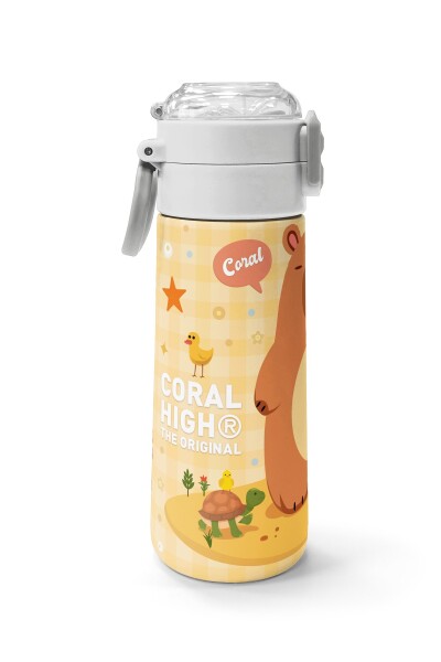 Coral High Kids Kapibara Desenli Pipetli ve Direkt İçim Çelik Termos 500 ml 31793 - 2