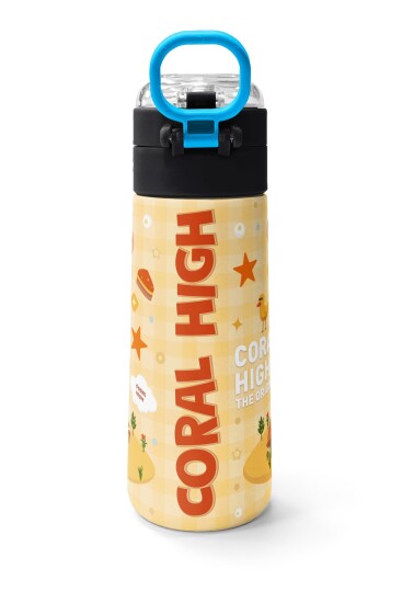 Coral High Kids Kapibara Desenli Pipetli ve Direkt İçim Çelik Termos 500 ml 31793 - 4