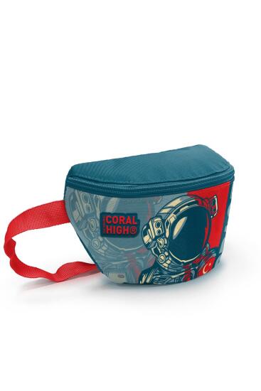 Coral High Kids Çivit Kırmızı Astronot Desenli Bel Çantası 22536 - 2