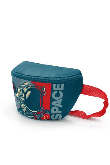 Coral High Kids Çivit Kırmızı Astronot Desenli Bel Çantası 22536 - 3