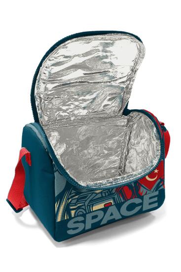 Coral High Kids Çivit Kırmızı Astronot Desenli Thermo Beslenme Çantası 11840 - 4