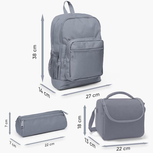 Coral High Kids Çivit Kırmızı Uzay Desenli 3’lü Okul Çanta Seti SET0123116 - 3