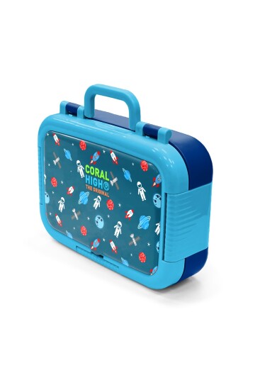 Coral High Kids Çivit Kırmızı Uzay Desenli Paslanmaz Çelik Beslenme Kabı 39214 - 4