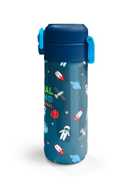 Coral High Kids Çivit Kırmızı Uzay Desenli Pipetli ve Direkt İçim Çelik Termos 500 ml 31908 - 6