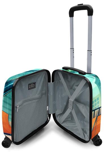 Coral High Kids Çivit Neon Turuncu Kaykay Desenli Çocuk Valizi 16742 - 4