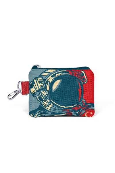 Coral High Kids Çivit Kırmızı Astronot Desenli Bozuk Para Çantası 21704 - 1