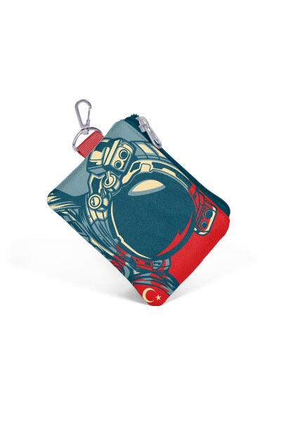 Coral High Kids Çivit Kırmızı Astronot Desenli Bozuk Para Çantası 21704 - 3