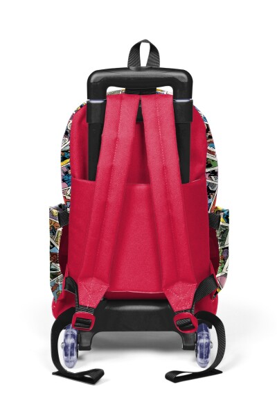 Coral High Kids Çizgi Roman Desenli Üç Bölmeli Çekçekli Okul Sırt Çantası 34015 - 4