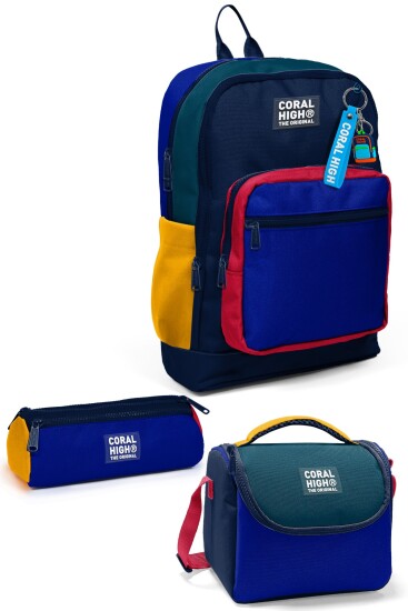 Coral High Kids Çok Renkli 3’lü Okul Çanta Seti SET0133222 - Coral High
