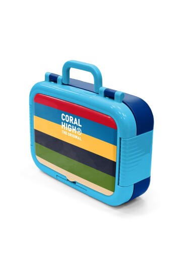 Coral High Kids Çok Renkli Çizgi Desenli Paslanmaz Çelik Beslenme Kabı 39112 - 4