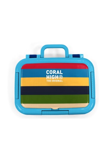 Coral High Kids Çok Renkli Çizgi Desenli Paslanmaz Çelik Beslenme Kabı 39112 - 5