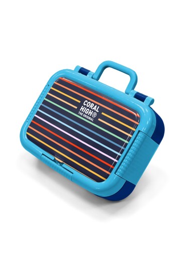 Coral High Kids Çok Renkli Çizgi Desenli Paslanmaz Çelik Beslenme Kabı 39131 - Coral High