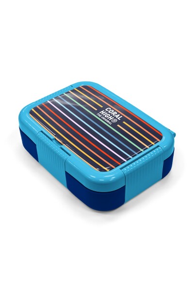 Coral High Kids Çok Renkli Çizgi Desenli Paslanmaz Çelik Beslenme Kabı 39131 - 2