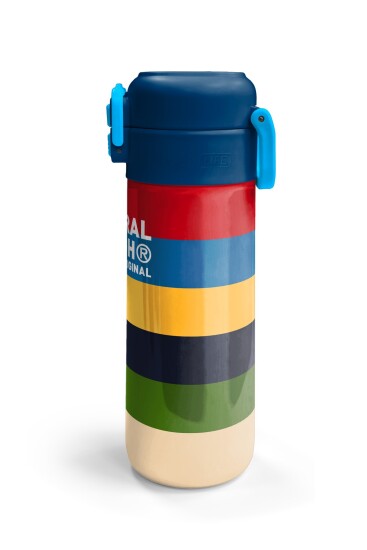 Coral High Kids Çok Renkli Çizgi Desenli Pipetli ve Direkt İçim Çelik Termos 500 ml 38112 - 6