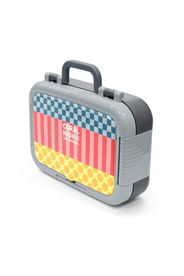 Coral High Kids Çok Renkli Dama Çizgi Puantiye Desenli Paslanmaz Çelik Beslenme Kabı 39104 - 4