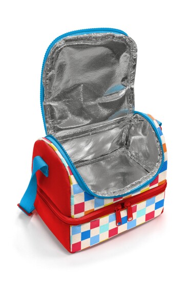Coral High Kids Çok Renkli Dama Desenli Thermo İki Katlı Beslenme Çantası 37205 - 3
