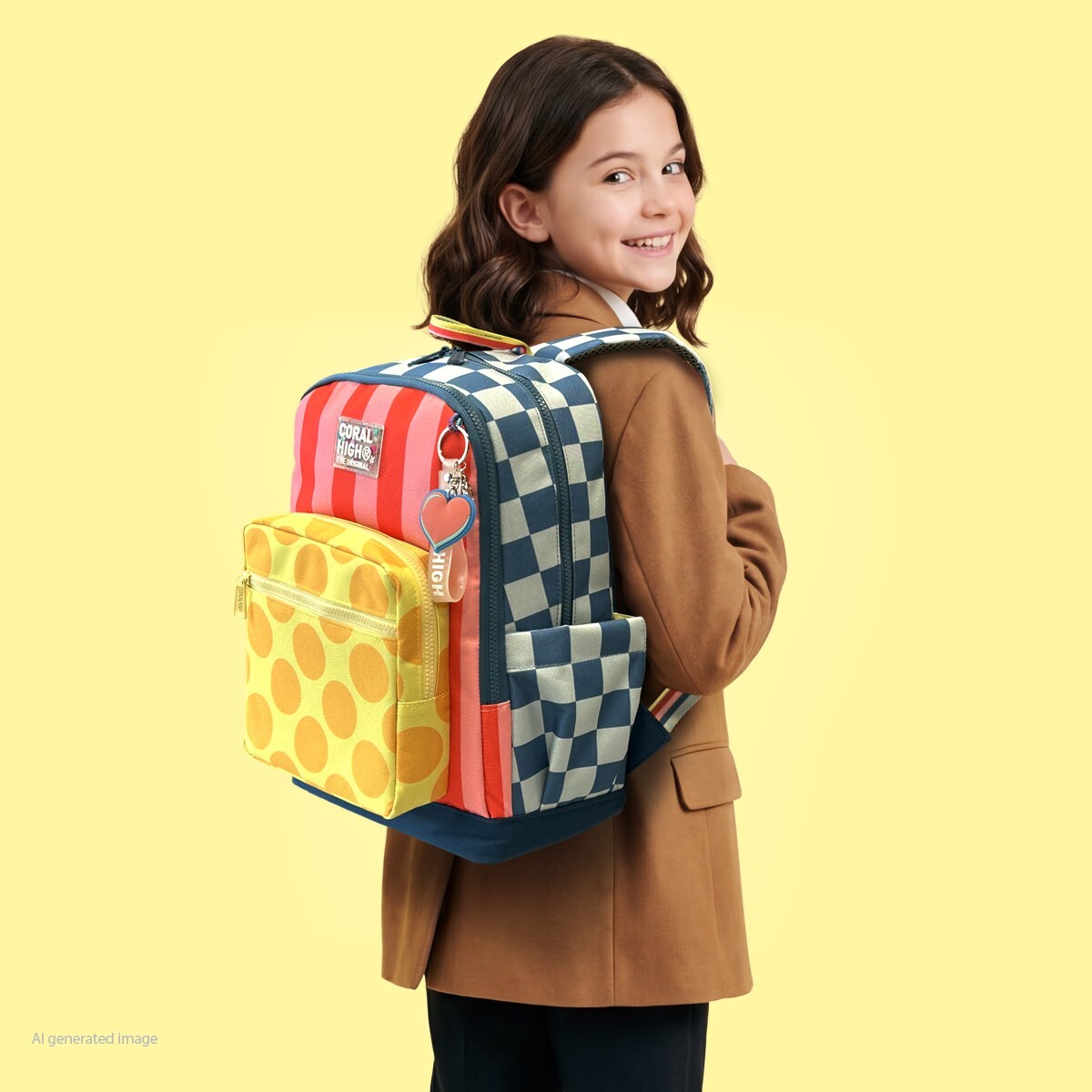 Coral High Kids Çok Renkli Desenli Okul Sırt Çantası 33204 - Coral High