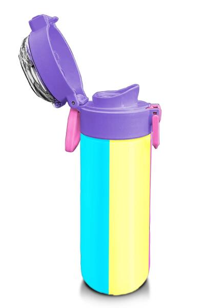 Coral High Kids Çok Renkli Desenli Pipetli ve Direkt İçim Çelik Termos 500 ml 31876 - 6