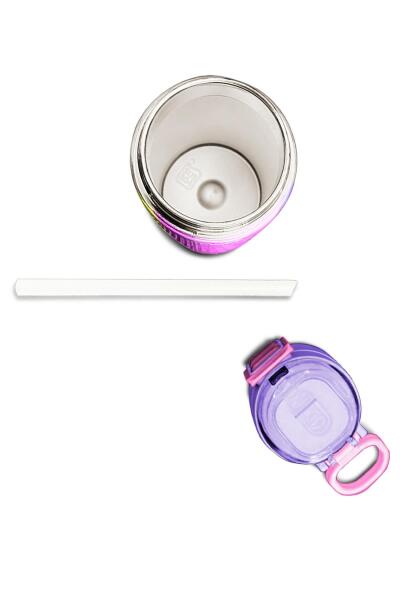 Coral High Kids Çok Renkli Desenli Pipetli ve Direkt İçim Çelik Termos 500 ml 31876 - 7