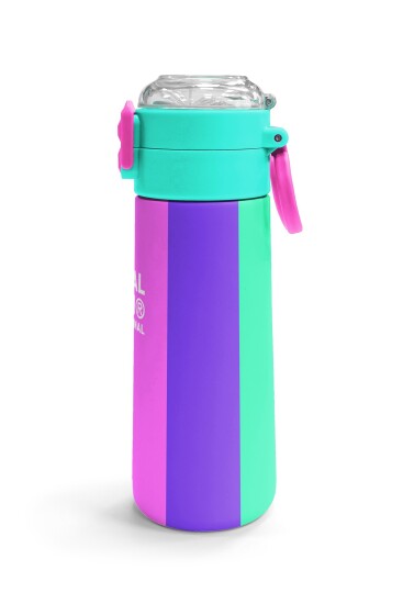 Coral High Kids Çok Renkli Desenli Pipetli ve Direkt İçim Çelik Termos 500 ml 31876 - 3