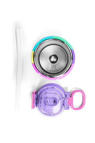 Coral High Kids Çok Renkli Desenli Pipetli ve Direkt İçim Çelik Termos 500 ml 31876 - 7