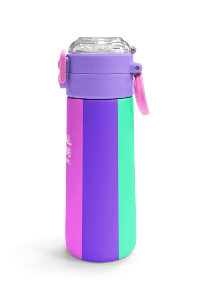 Coral High Kids Çok Renkli Desenli Pipetli ve Direkt İçim Çelik Termos 500 ml 31876 - 3