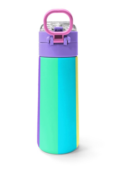 Coral High Kids Çok Renkli Desenli Pipetli ve Direkt İçim Çelik Termos 500 ml 31876 - 4