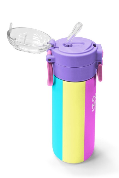 Coral High Kids Çok Renkli Desenli Pipetli ve Direkt İçim Çelik Termos 500 ml 31876 - 5